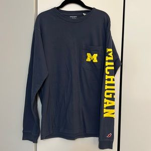 University of Michigan pocket long sleeve